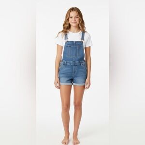 Classic Blue Girls Denim Overalls
